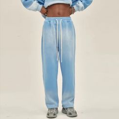 2 Prs 400gsm Cotton Blend Washed Anti Pilling Casual Straight Leg Mens Pants