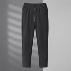 4 Prs Mens Casual Cotton Winter Straight Leg Mid Waist Pants