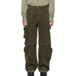 2 Prs Straight Leg Double Pocket Cargo Corduroy Pants